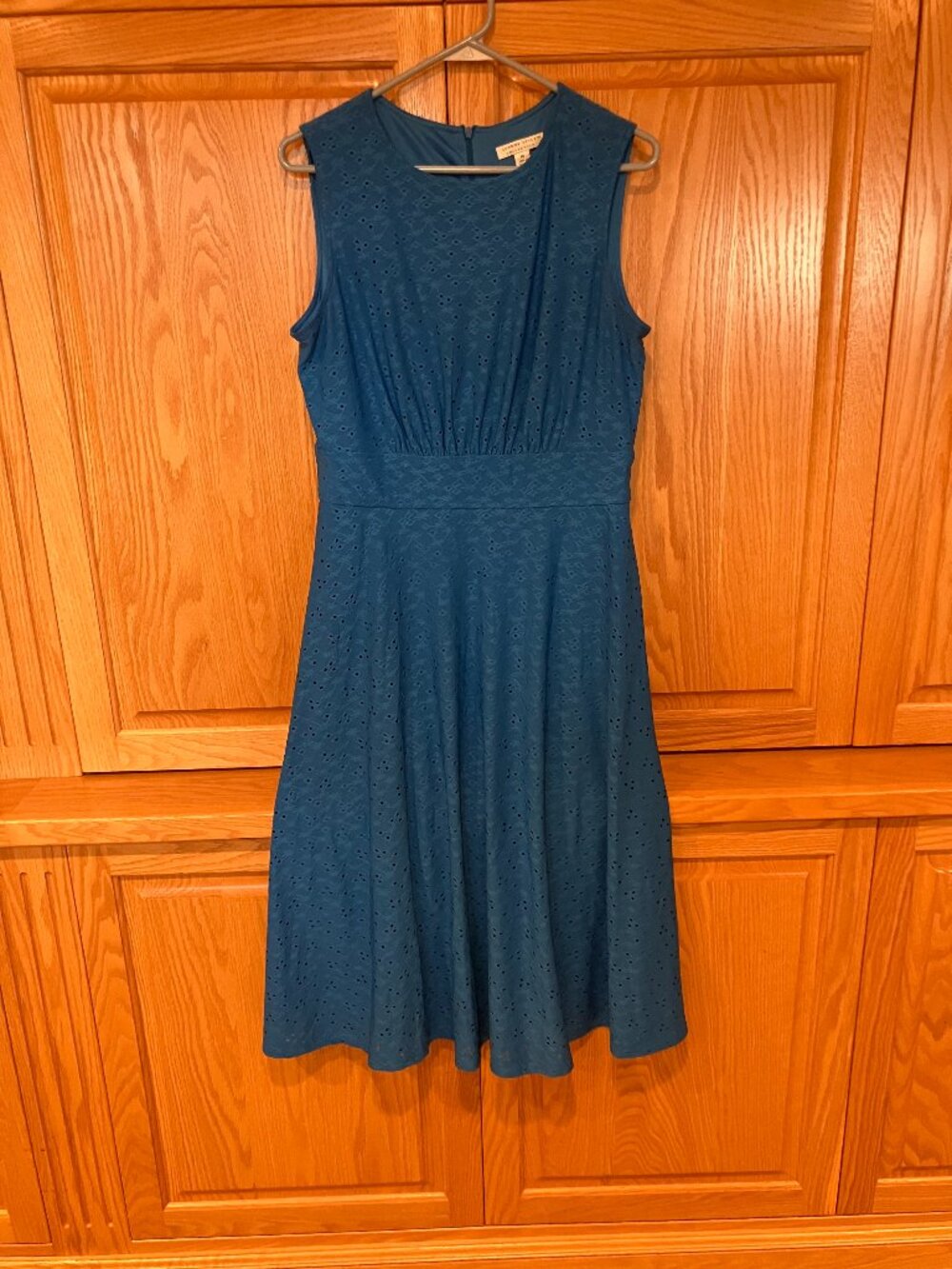 Vibrant Blue Eyelet Women's Dress Size 10